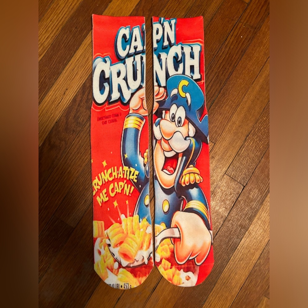 🔥🥣Captain Crunch Socks Super Dope One Size Fits All Brand New Never Worn🔥🥣